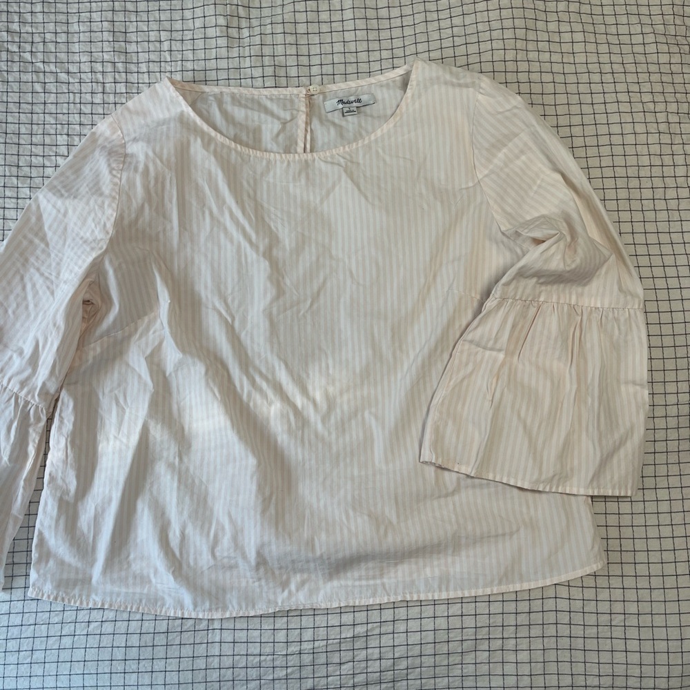 Madewell Striped Summer Blouse L